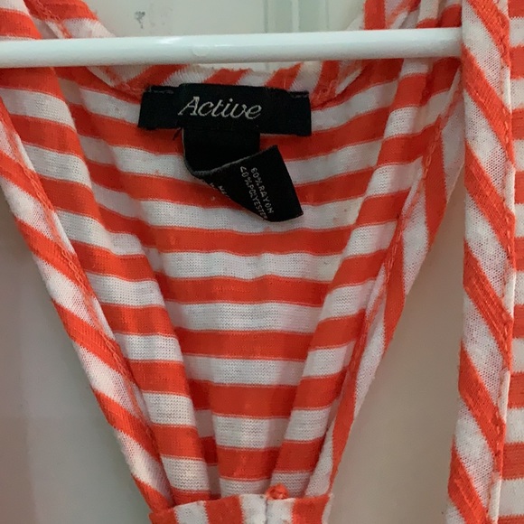 active tank orange and white strips size small - Picture 2 of 3